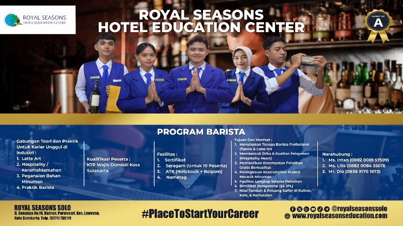 Barista Royal Seasons Dari Latte Art Hingga Hospitality Heart